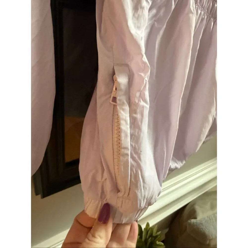 Athleta Girl Lavender Fully Lined Pullover Windbreaker Sz M / 8-10 EUC
